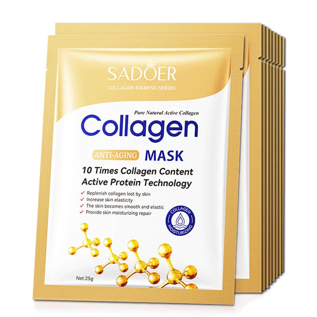 20 Pcs Hyaluronic Acid Collagen Face Mask